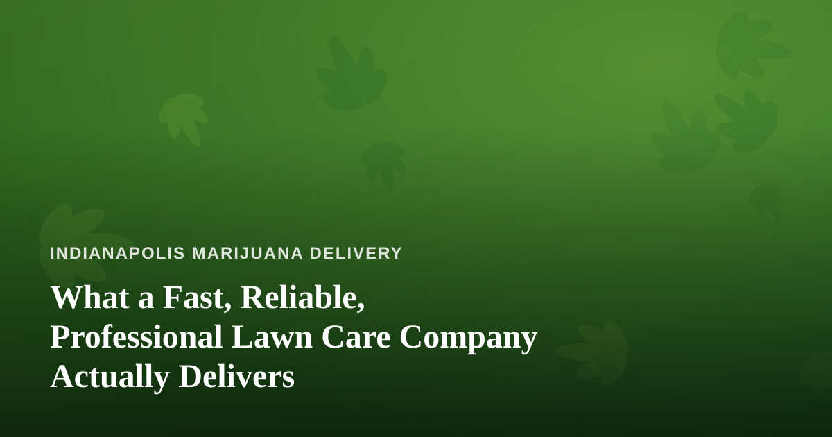 What a Fast, Reliable, Professional Lawn Care Company Actually Delivers