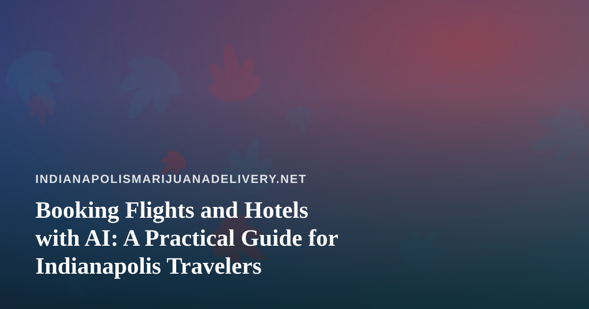 Booking Flights and Hotels with AI: A Practical Guide for Indianapolis Travelers