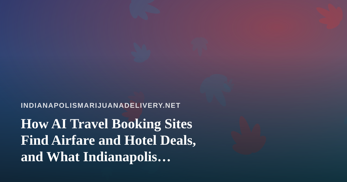How AI Travel Booking Sites Find Airfare and Hotel Deals, and What Indianapolis Travelers Should Know