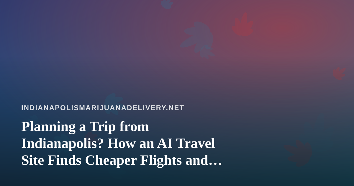 Planning a Trip from Indianapolis? How an AI Travel Site Finds Cheaper Flights and Hotels, and What to Know About Cannabis on the Road