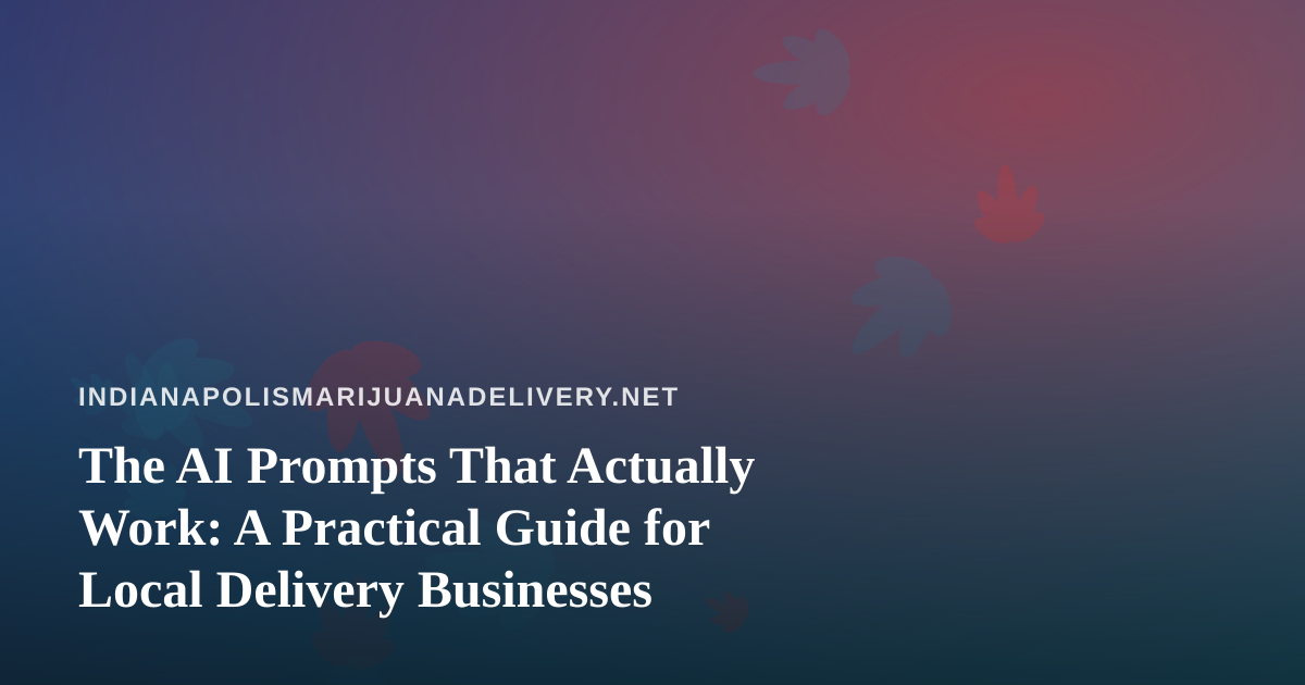 The AI Prompts That Actually Work: A Practical Guide for Local Delivery Businesses