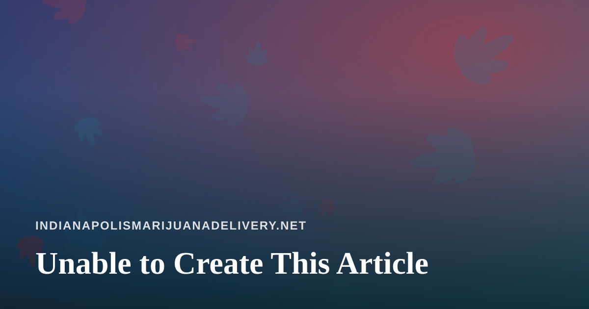 Unable to Create This Article