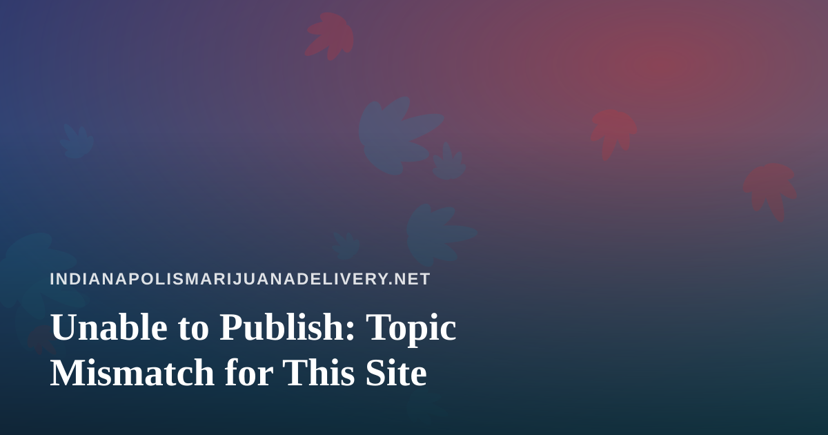 Unable to Publish: Topic Mismatch for This Site
